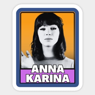 Anna karina retro style Sticker